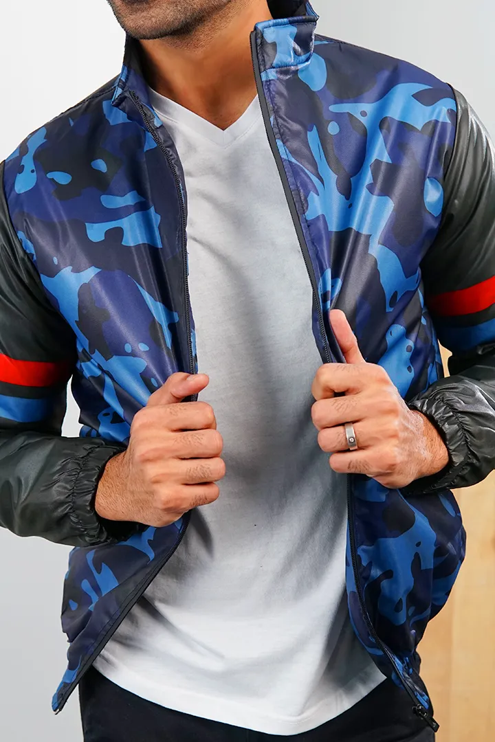 The Peacoat Printed Bomber Jacket