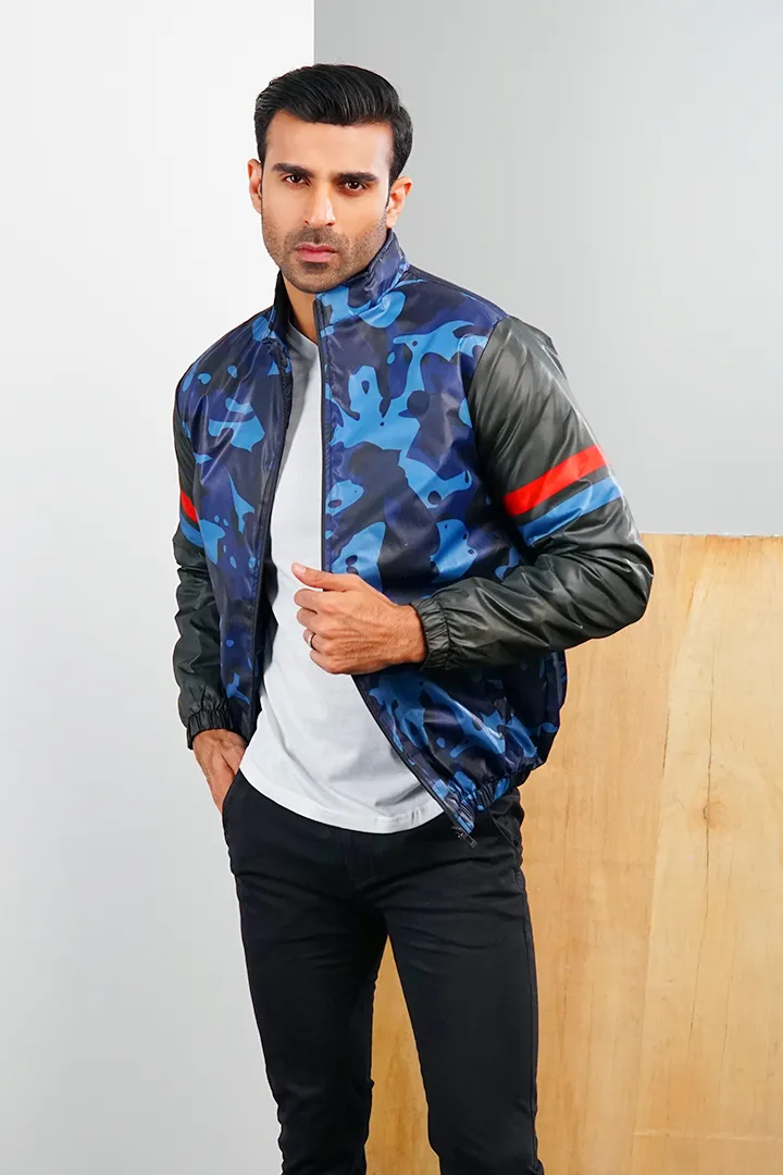 The Peacoat Printed Bomber Jacket