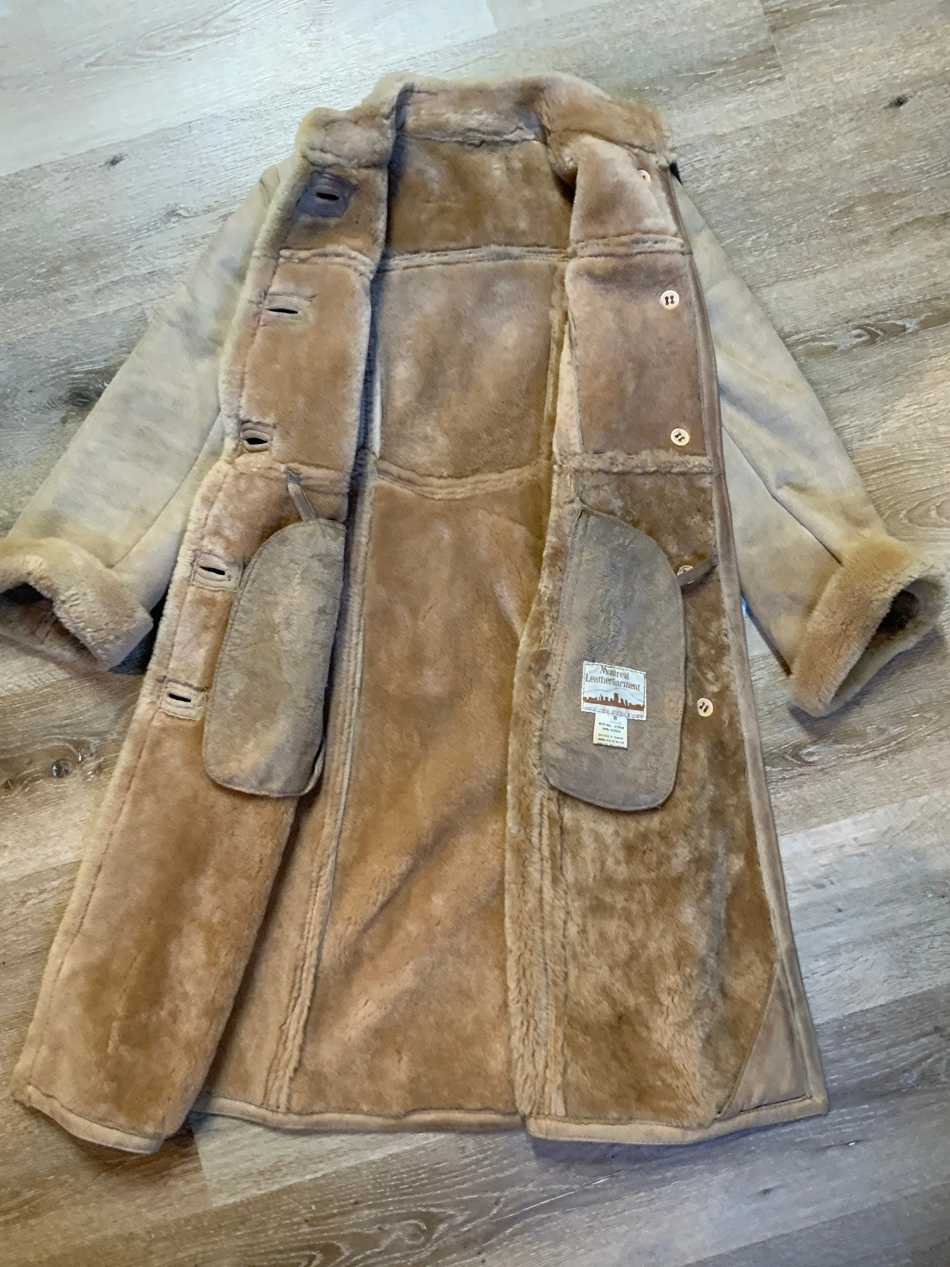 Vintage Montreal Leather Garment Shearling Coat, Made in Canada SOLD