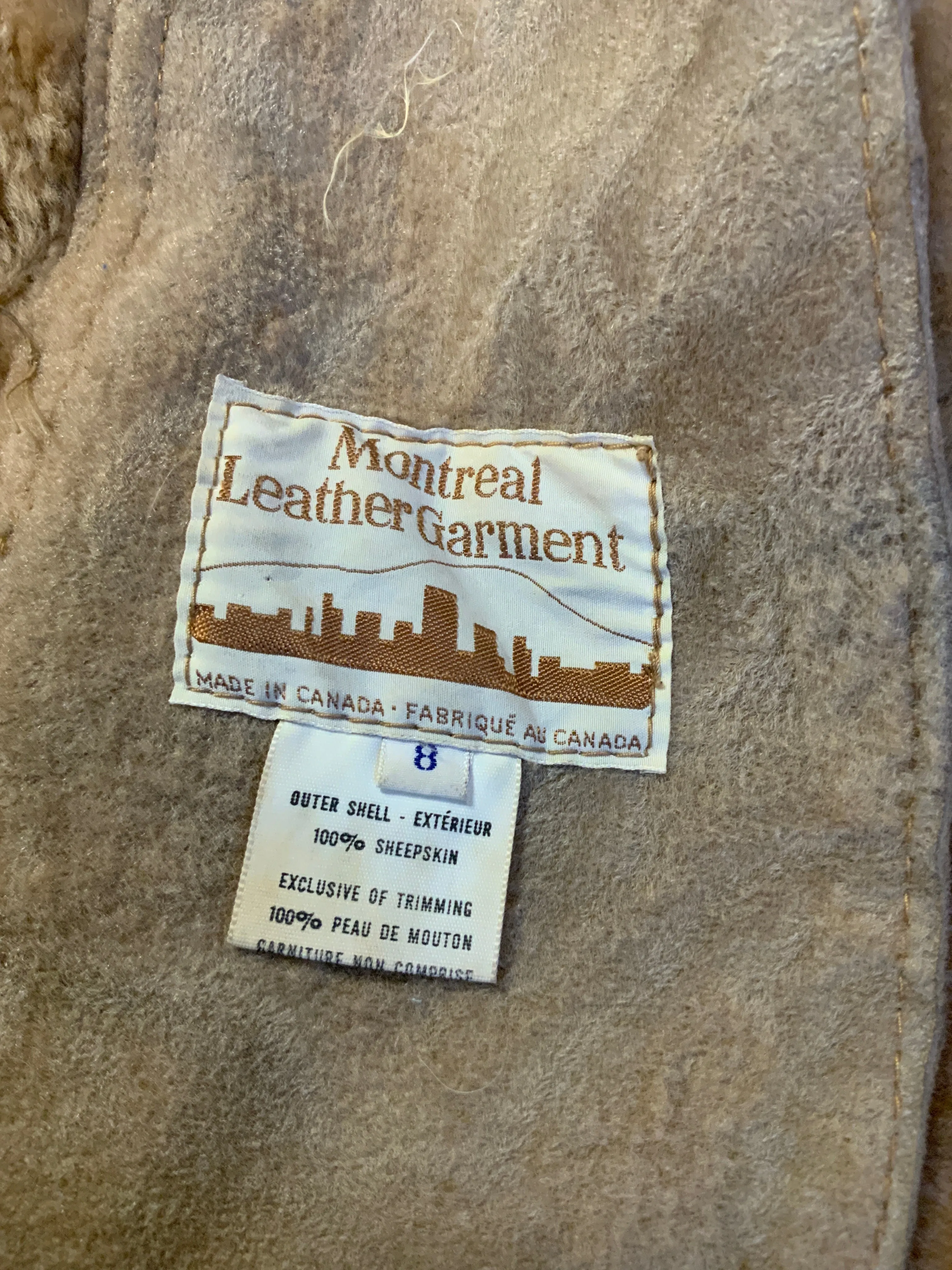 Vintage Montreal Leather Garment Shearling Coat, Made in Canada SOLD