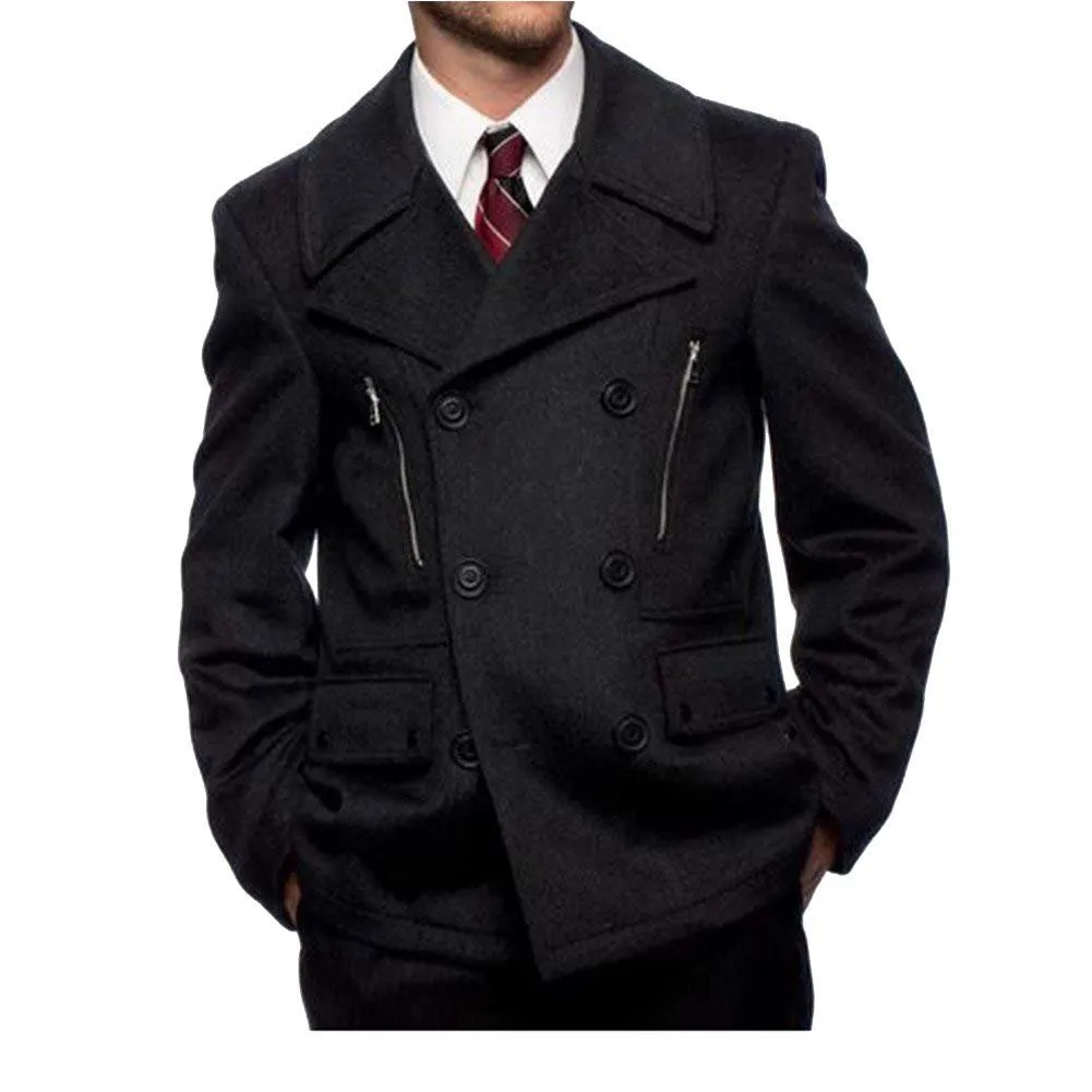 West End Men's Double Breasted Willard Pea Coat - CLEARANCE - FINAL SALE