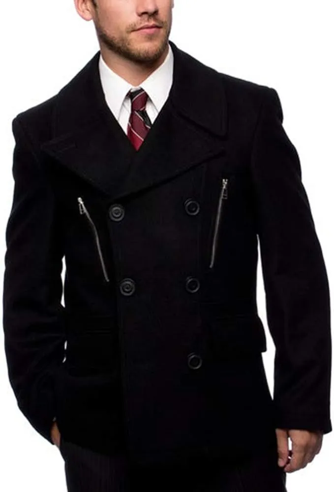 West End Men's Double Breasted Willard Pea Coat - CLEARANCE - FINAL SALE