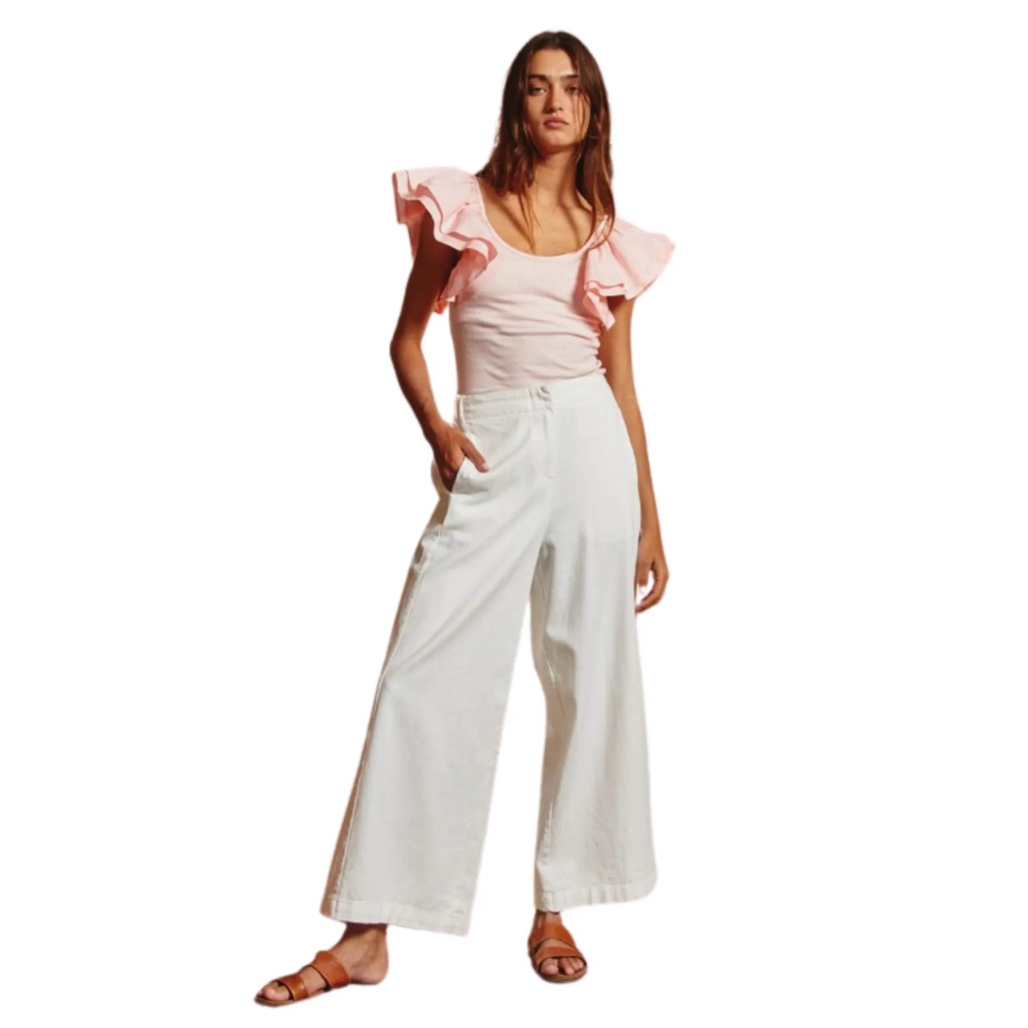 Wide Leg Culotte Pants