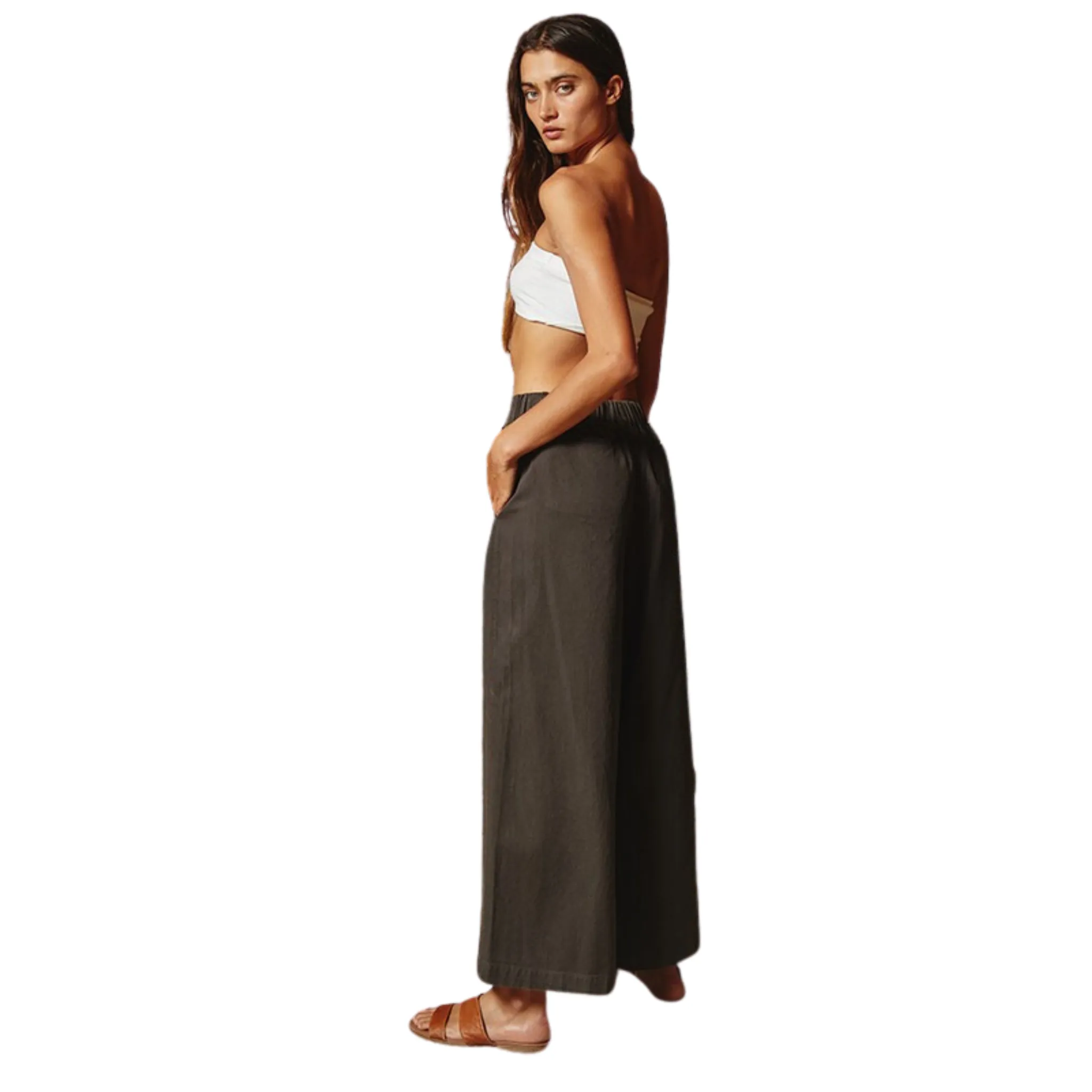 Wide Leg Culotte Pants