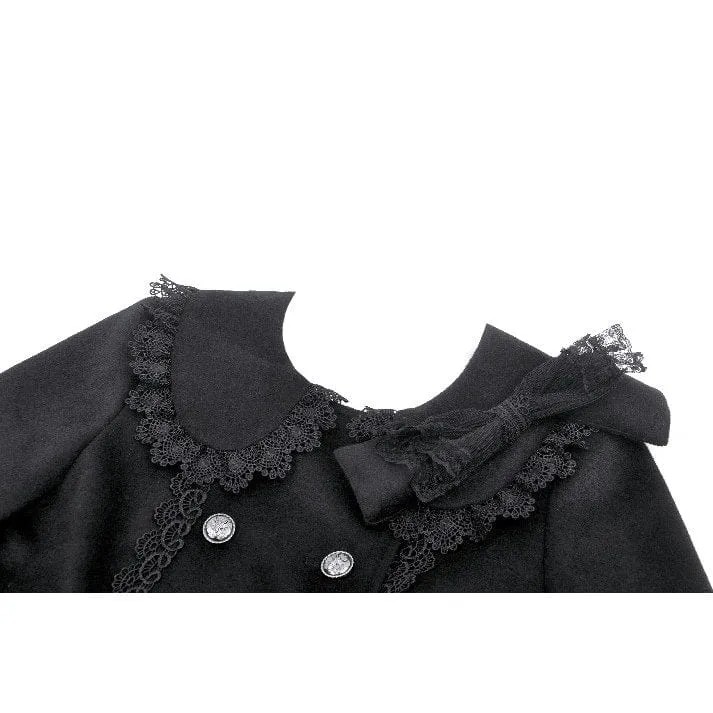 Women's Gothic Lolita Pleated Buttons Coat