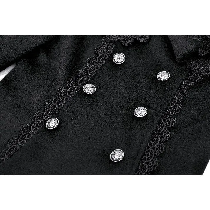 Women's Gothic Lolita Pleated Buttons Coat