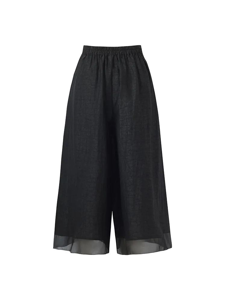 Xiang Yun Silk Mid-Calf Women Culottes