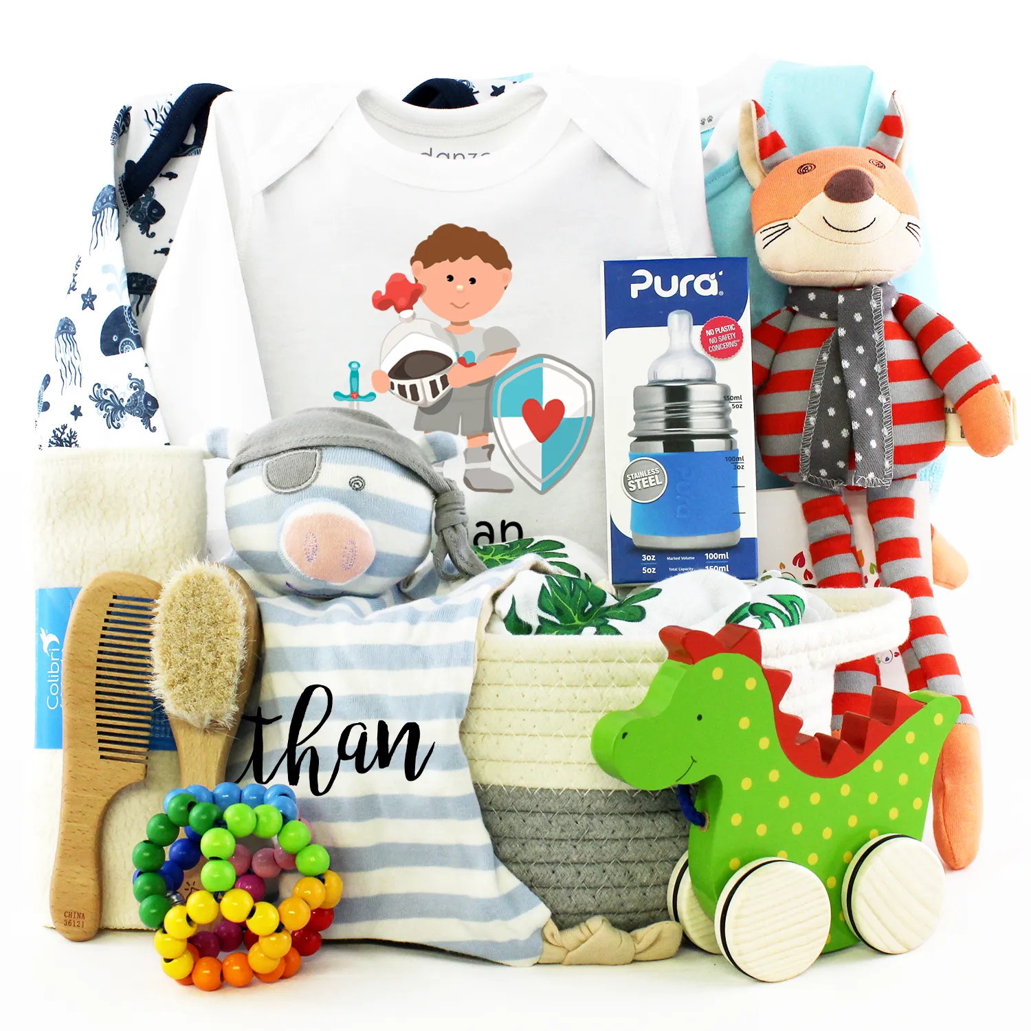 Zeronto Baby Boy Gift Basket - The Adventure Of Little Brave Knight