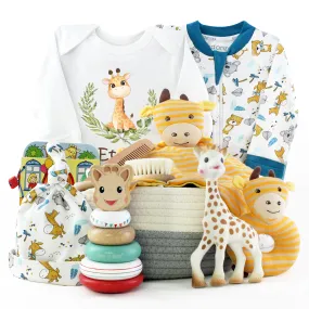 Zeronto Baby Gift Basket - Baby's Favourite Giraffe